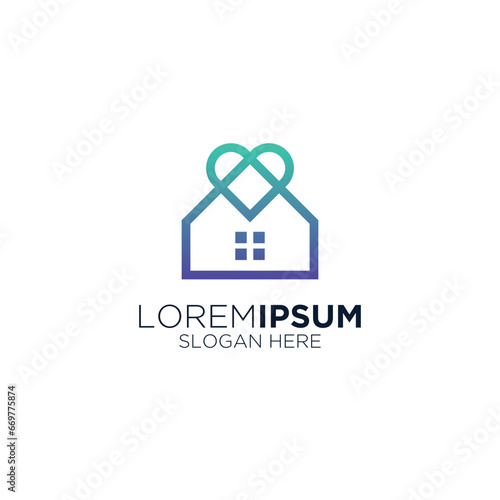 heart house logo design
