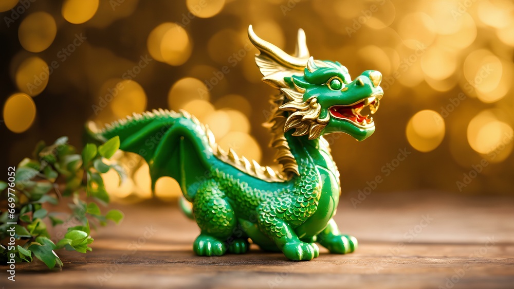 新年のお祝い、ドラゴンのオブジェ、辰年、金色背景|New year celebration. dragon object. Year of the dragon. golden background. Generative AI 新年のお祝い、ドラゴンのオブジェ、辰年、金色背景|New year celebration. dragon object. Year of the dragon. golden background. Generative AI
