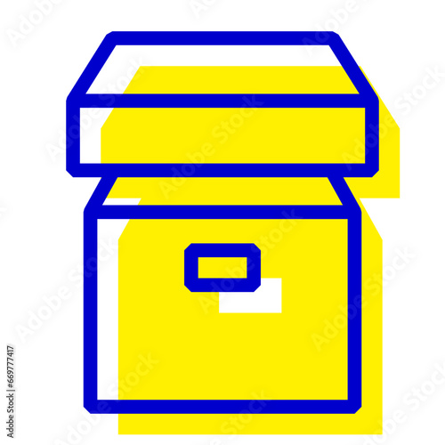 箱を表す2色スタイルのアイコン