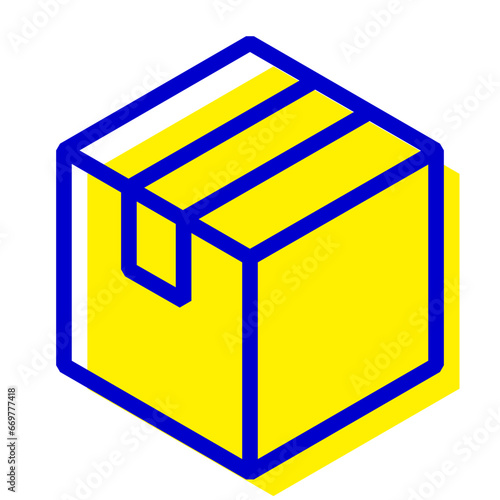 箱を表す2色スタイルのアイコン