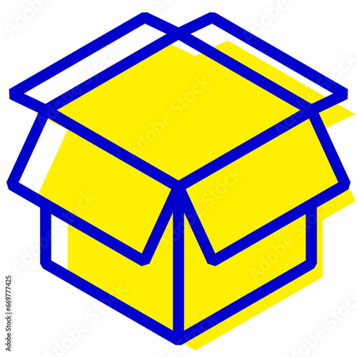 箱を表す2色スタイルのアイコン