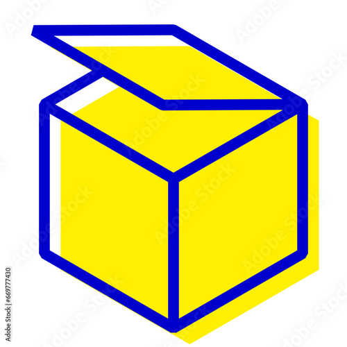 箱を表す2色スタイルのアイコン