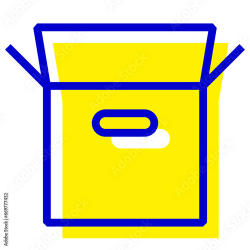 箱を表す2色スタイルのアイコン