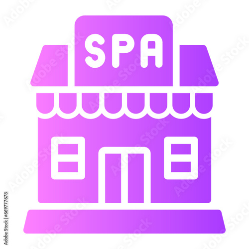 spa center Gradient icon