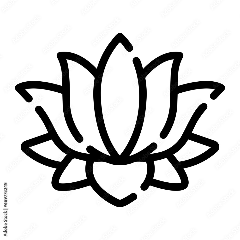 lotus Line Icon