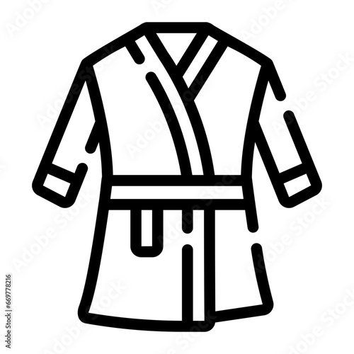 bathrobe Line Icon