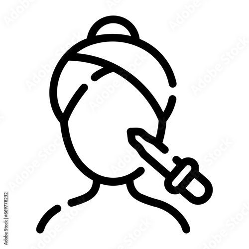 facial treatment Line Icon