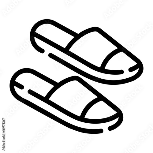 slippers Line Icon