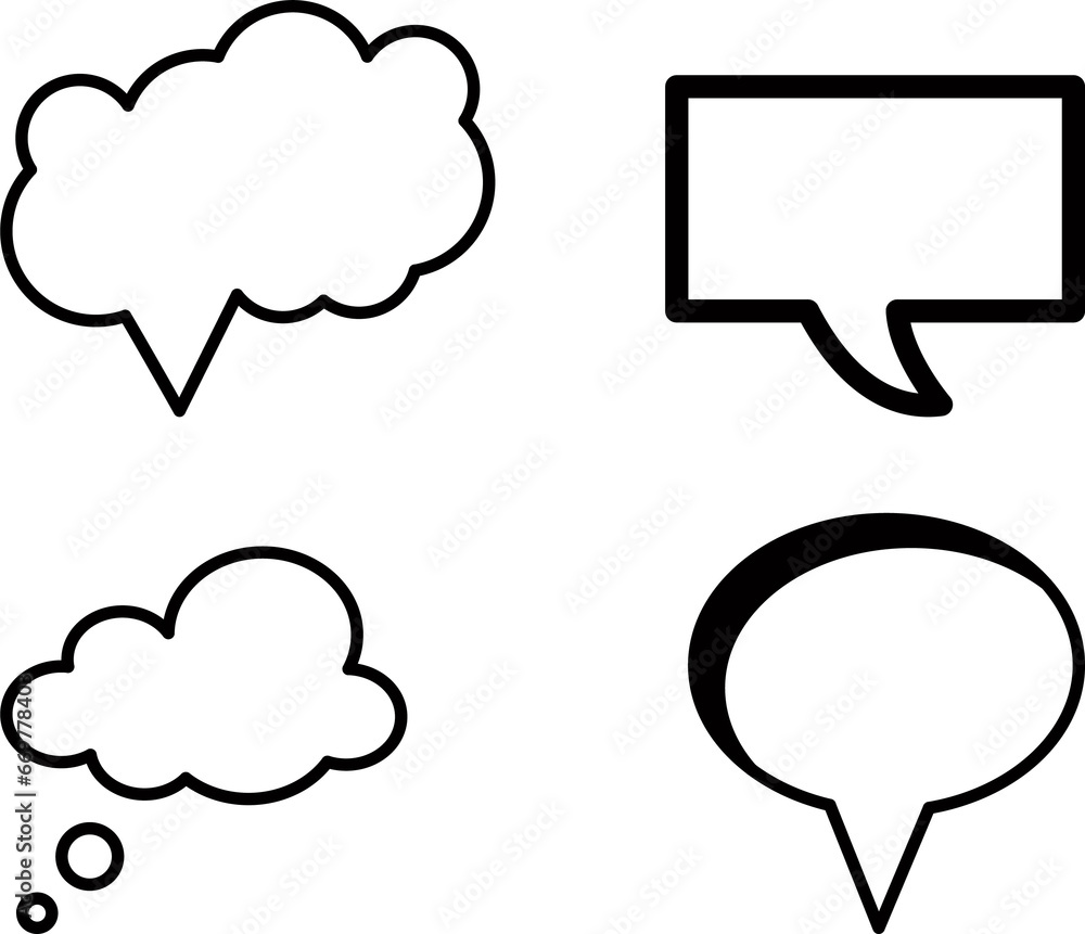 Speech Bubble set. Comic speech bubbles. Talk bubble. Cloud speech bubbles collection Speech Bubble set. Comic speech bubbles. Talk bubble. Cloud speech bubbles collection