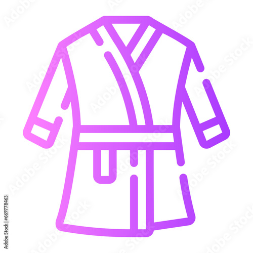 bathrobe Line Gradient Icon