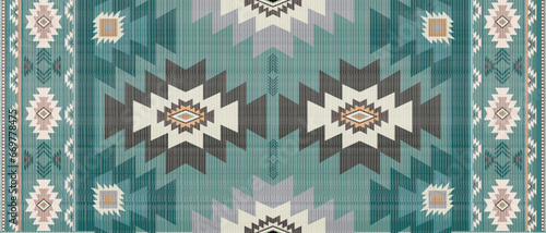 Navajo tribal vector seamless pattern. Native American ornament. Ethnic South Western decor style. Boho geometric ornament. Vector seamless pattern. Mexican blanket, rug. Woven carpet illustration 
