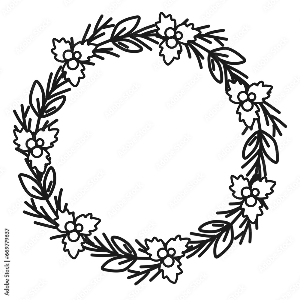 Hand Drawn Wreath