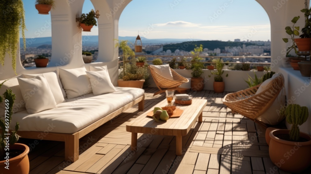 Beautiful home terrace, Rooftop terrace, Create a perfect space for relaxation.