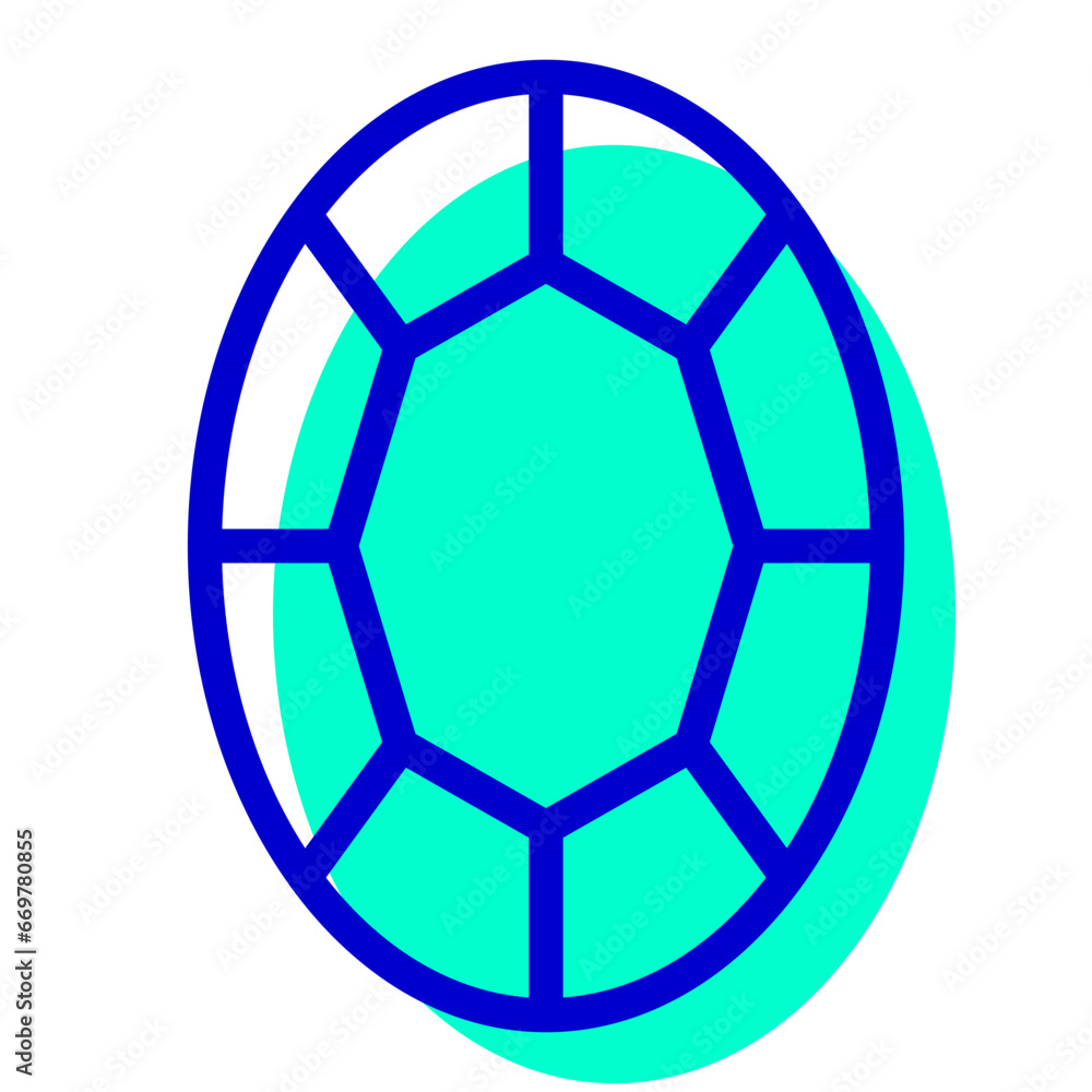 Obraz premium 宝石を表す2色スタイルのアイコン