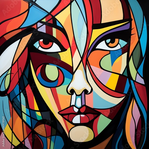 Vibrant Woman  A Colorful Abstract Fine Art Print