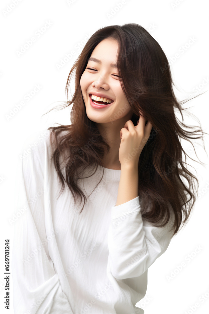 asian woman, elegant profile, gentle smile, pristine attire isolated transparent background asian woman, elegant profile, gentle smile, pristine attire isolated transparent background