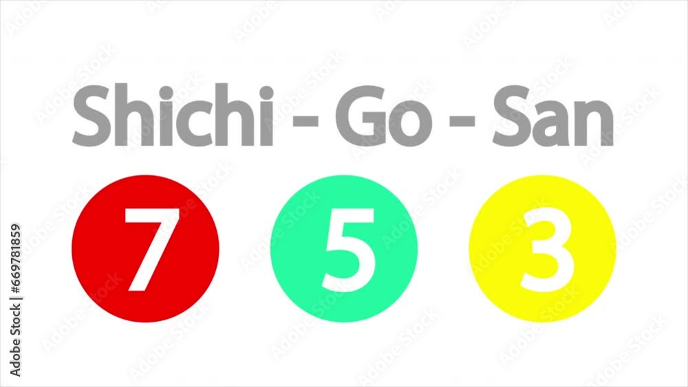 Shichi go san typography, art video illustration. Shichi go san typography, art video illustration.