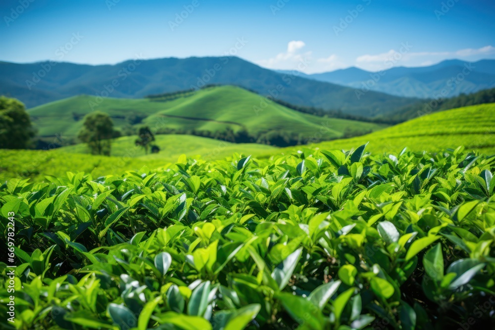 Green Tea Leaves Plant