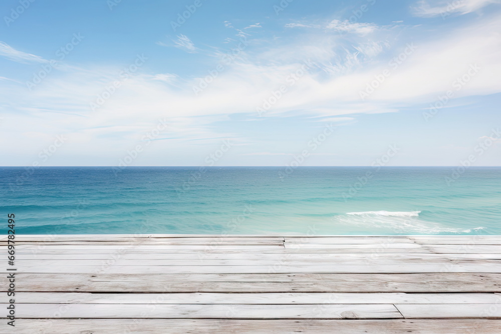 wooden board with sea background wooden board with sea background
