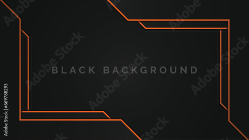 Black abstract background with brown dark geometric design