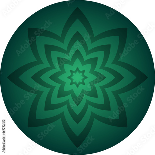 Green round ornament