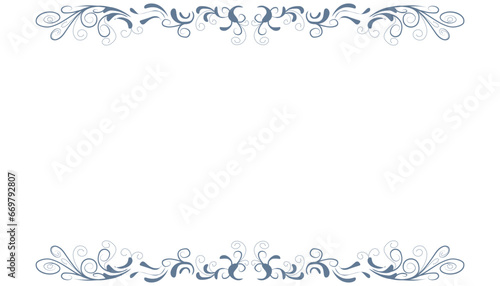 Abstract background with elemental blue border or frame. Perfect for card backgrounds, book covers, posters, banners