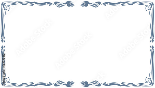 Abstract background with elemental blue border or frame. Perfect for card backgrounds, book covers, posters, banners