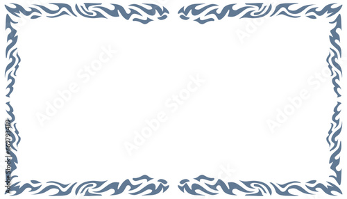 Abstract background with elemental blue border or frame. Perfect for card backgrounds, book covers, posters, banners