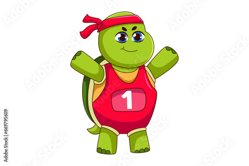Cute Turtle Cartoon Character Design
