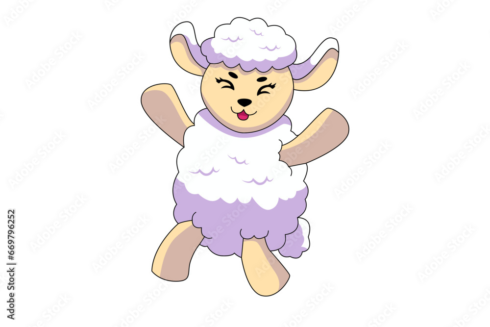 Cute Sheep Cartoon Character Design Cute Sheep Cartoon Character Design