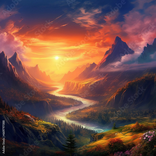 sunset over the mountains © CRYPTOERMD
