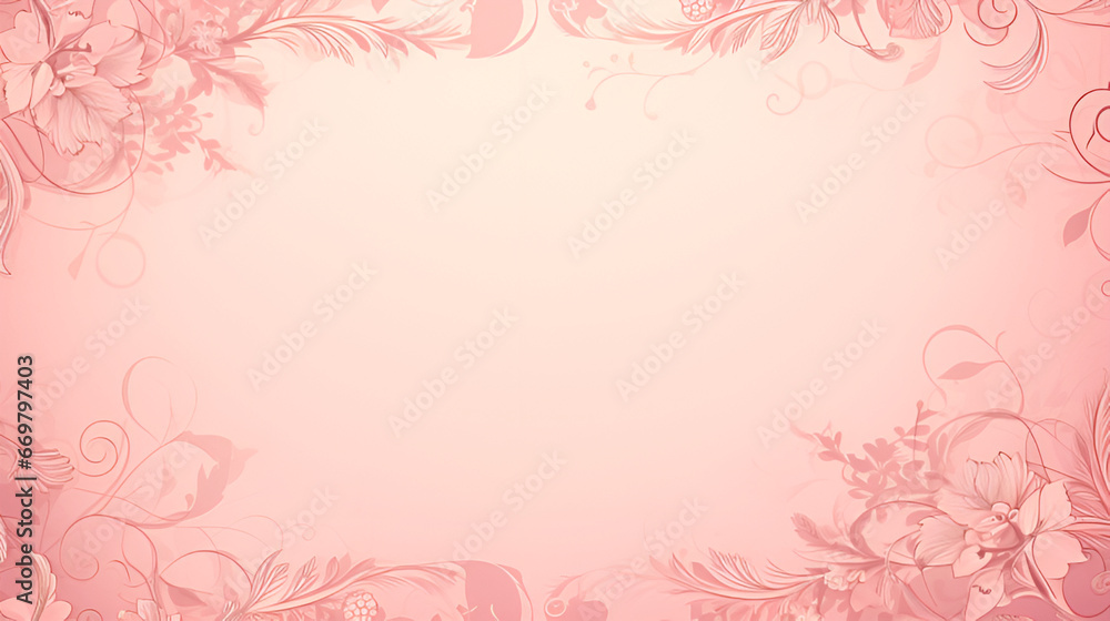 pink background with flowers | generative AI