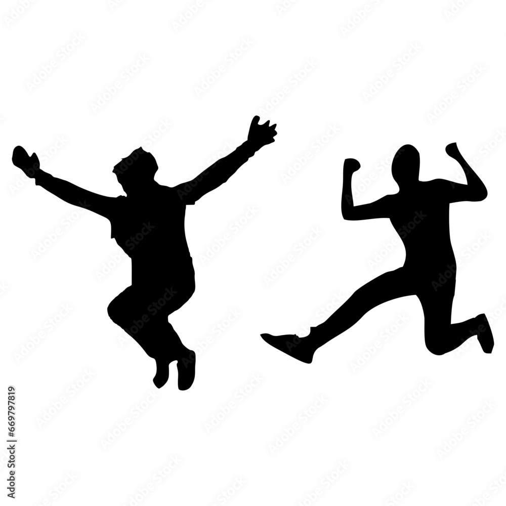 silhouette of person jumping