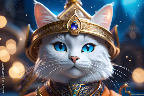 cat king. Generative AI