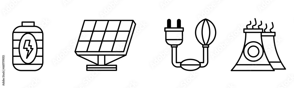 Energy ecology icon design black line. Stock vector. Energy ecology icon design black line. Stock vector.