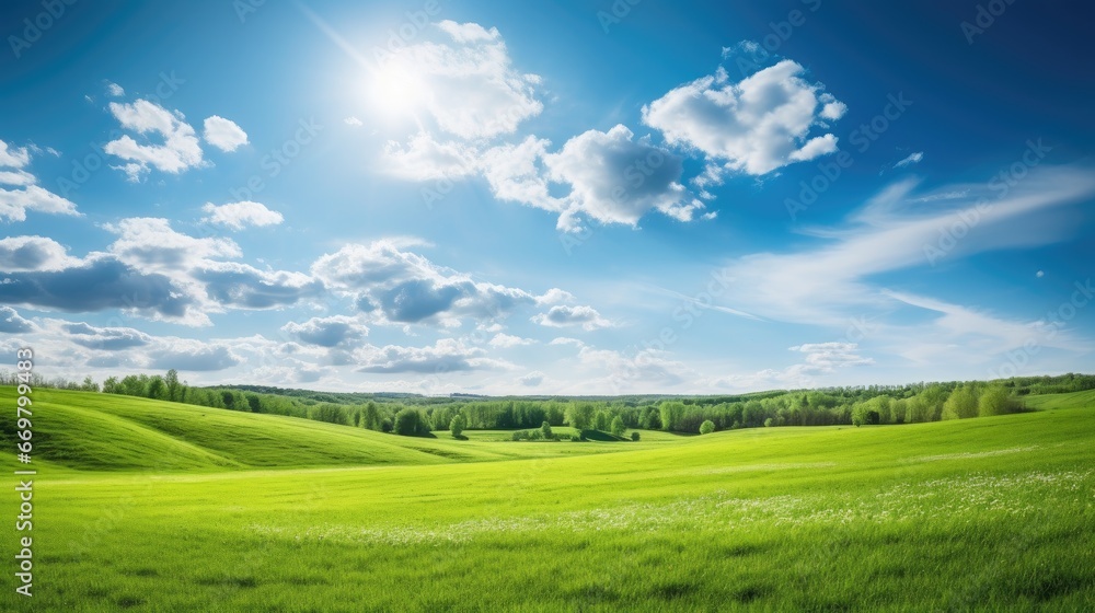 Free photo of a Springtime Beauty: A Scenic Landscape with Dramatic Sky and Lush Meadows