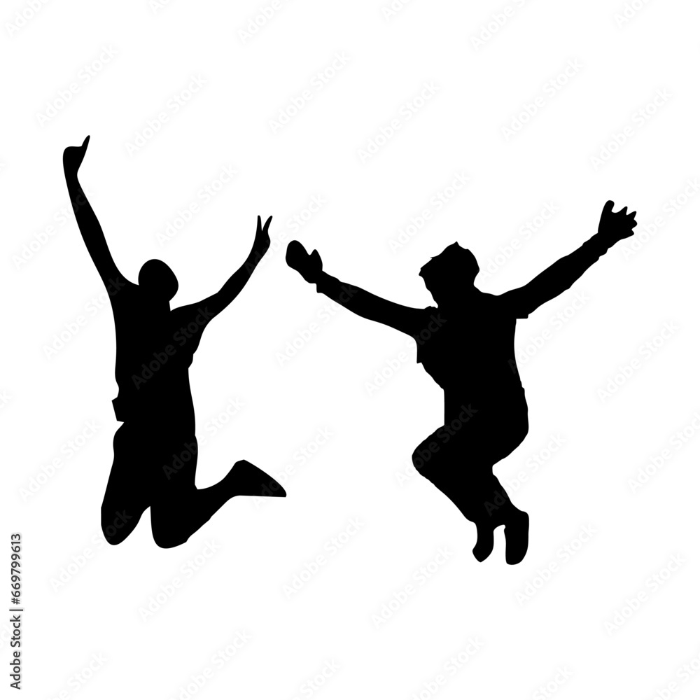 silhouette of person jumping