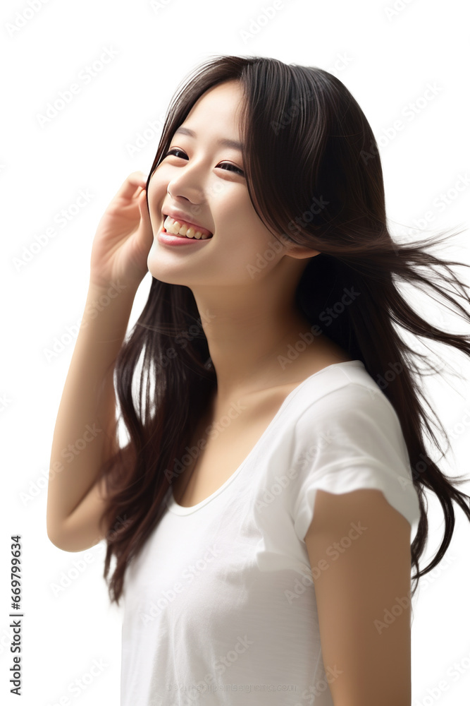 asian woman, elegant profile, gentle smile, pristine attire isolated transparent background asian woman, elegant profile, gentle smile, pristine attire isolated transparent background