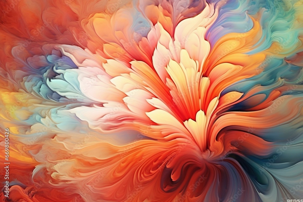 Artistic contemporary flower background. Generative AI
