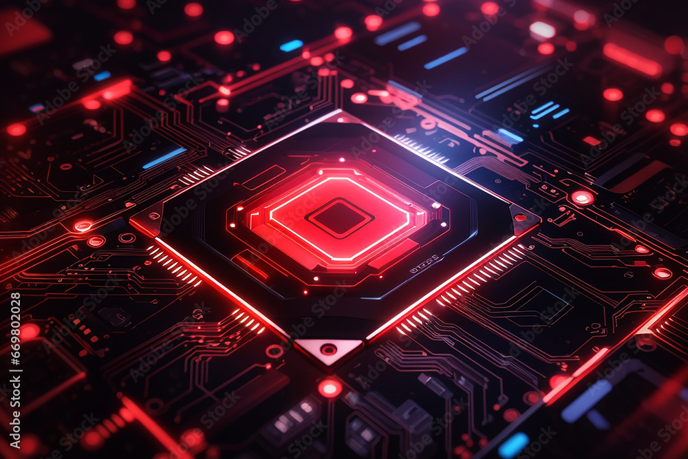 Fototapeta premium processor computer glow technology