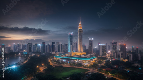 Jakarta Indonesia building city enviroment in the night beautifull 8