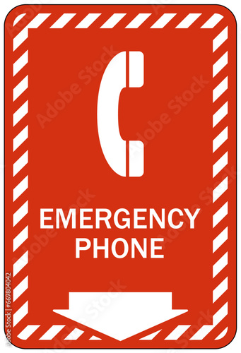 In case of emergency call 911 sign