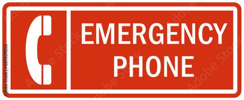 In case of emergency call 911 sign