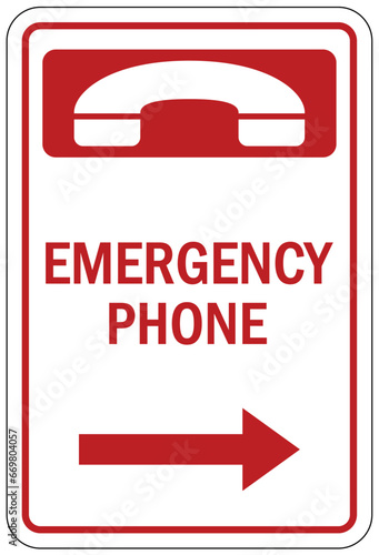 In case of emergency call 911 sign