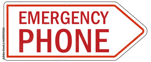 In case of emergency call 911 sign