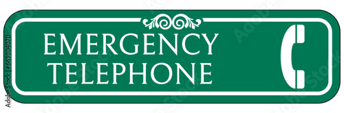 In case of emergency call 911 sign