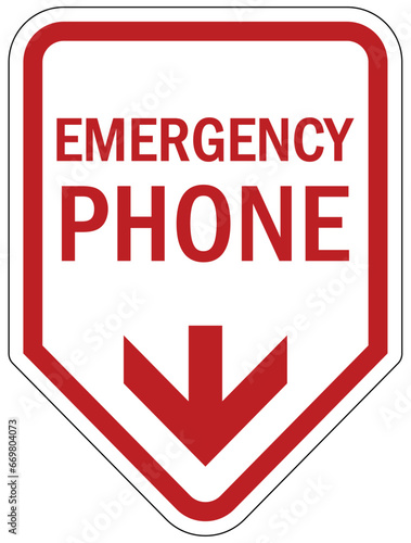 In case of emergency call 911 sign