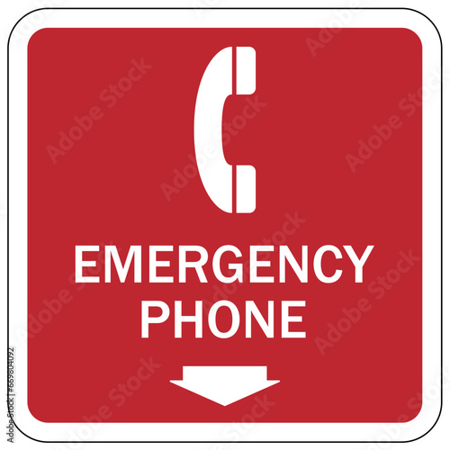 In case of emergency call 911 sign