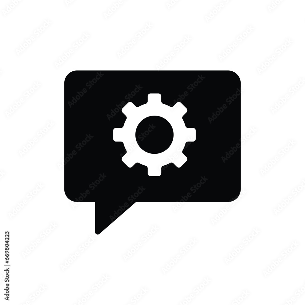 gear service settings repair chat icon vector gear service settings repair chat icon vector