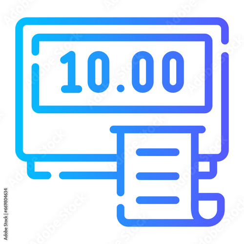 taximeter Line Gradient Icon